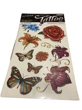 Beauty Flowers Butterflies Temporary Tattoos 10 Designs Horizon Group NIP