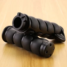 Black 1" Motorcycle Handlebar Hand Grips For Harley 883 XL Honda Kawasaki Suzuki