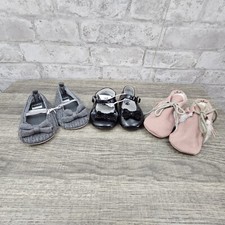 Lot of 3 infant girl shoes size 3 6-9 months