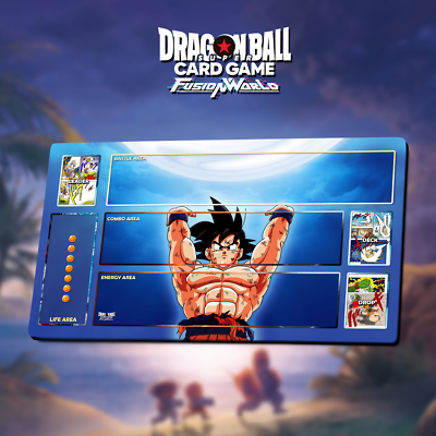 dragon ball super card game playmat with zones Fusion World Official 02 [Son Gohan] The Fusion World Official Playmat 01 is perfect for players looking to elevate their gaming setup and express their love for the Dragon Ball Super series Standard Size Custom Dragon Ball