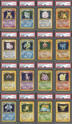 1999 Pokemon GERMAN 1st Edition Base Set COMPLETE PSA 10 Holo Set ...