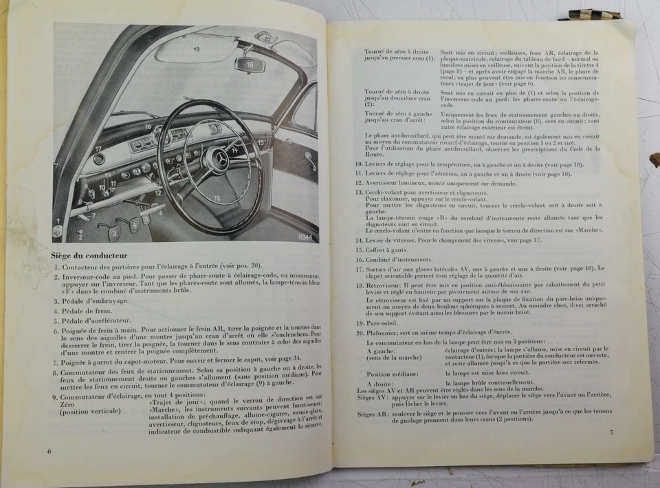 Notice d'entretien Mercedes Benz 180D vers 1960 - Photo 3/4
