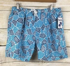 NWT TRUNKS Surf Swim Blue/White Stellar Hawaiian Board Shorts Swim Trunks XL