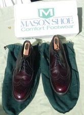 Executive Imperials Men’s 9E (Wide) Leather Wingtip Dress Oxford Shoes Fact Box