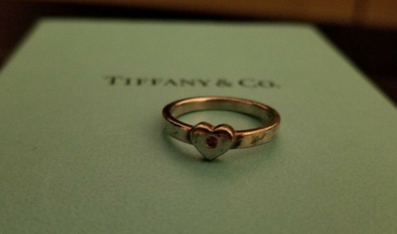 TIFFANY & CO. Paloma Picasso Crown of Hearts Pink Sapphire Heart Ring Size 4.5 ,