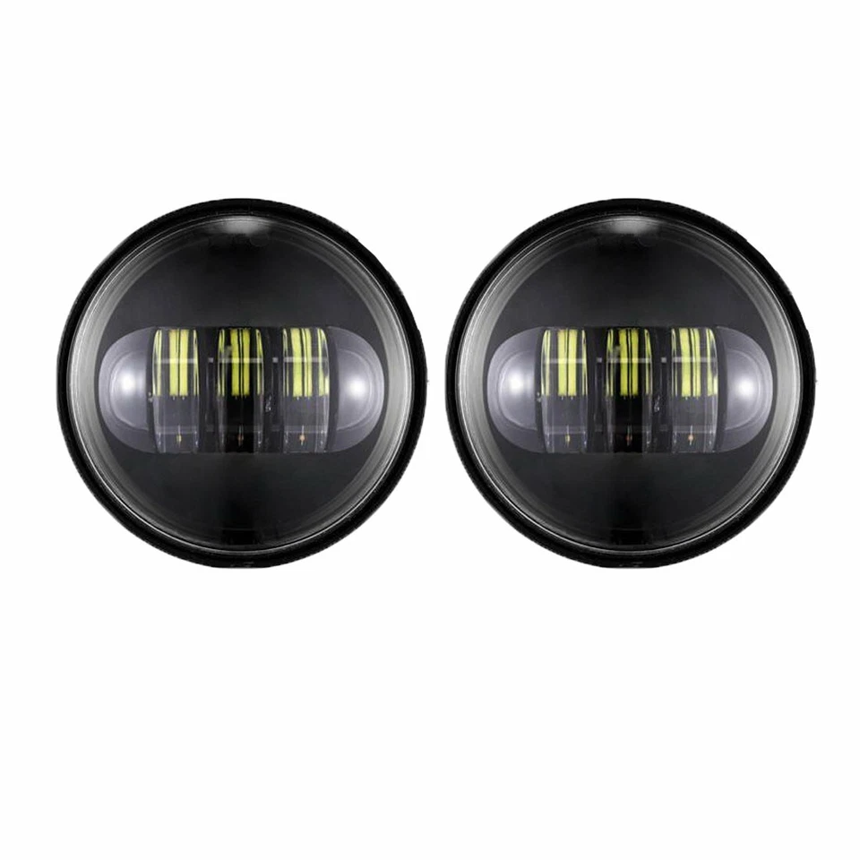 2x Lámpara de luz de paso antiniebla LED negra de 4,5 pulgadas para Harley Davidson Foto 2 de 4