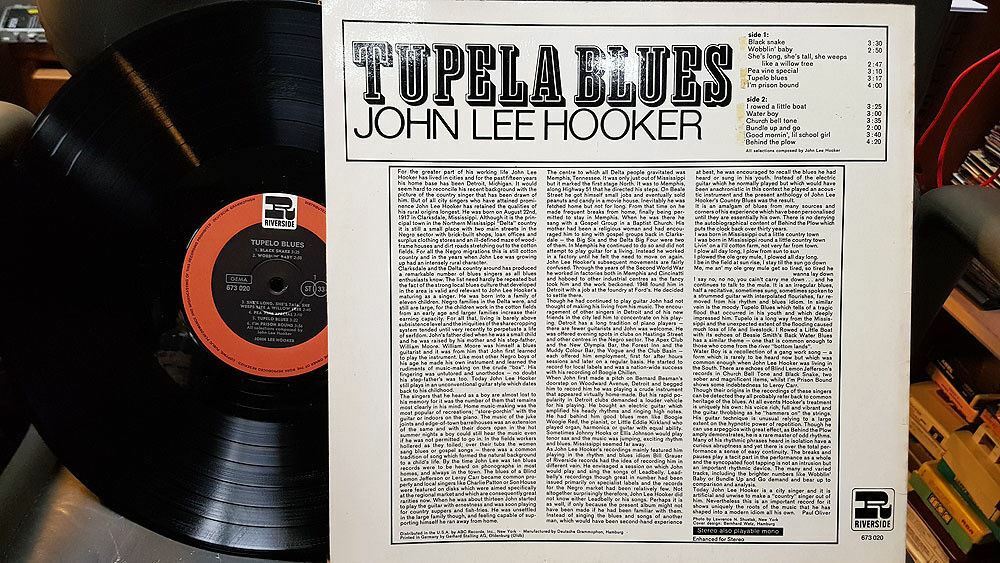 独LP John Lee Hooker Tupelo Blues 673020 SIDE /00260 John Lee Hooker - Tupelo Blues - Limited 180-Gram Vinyl with Bonus