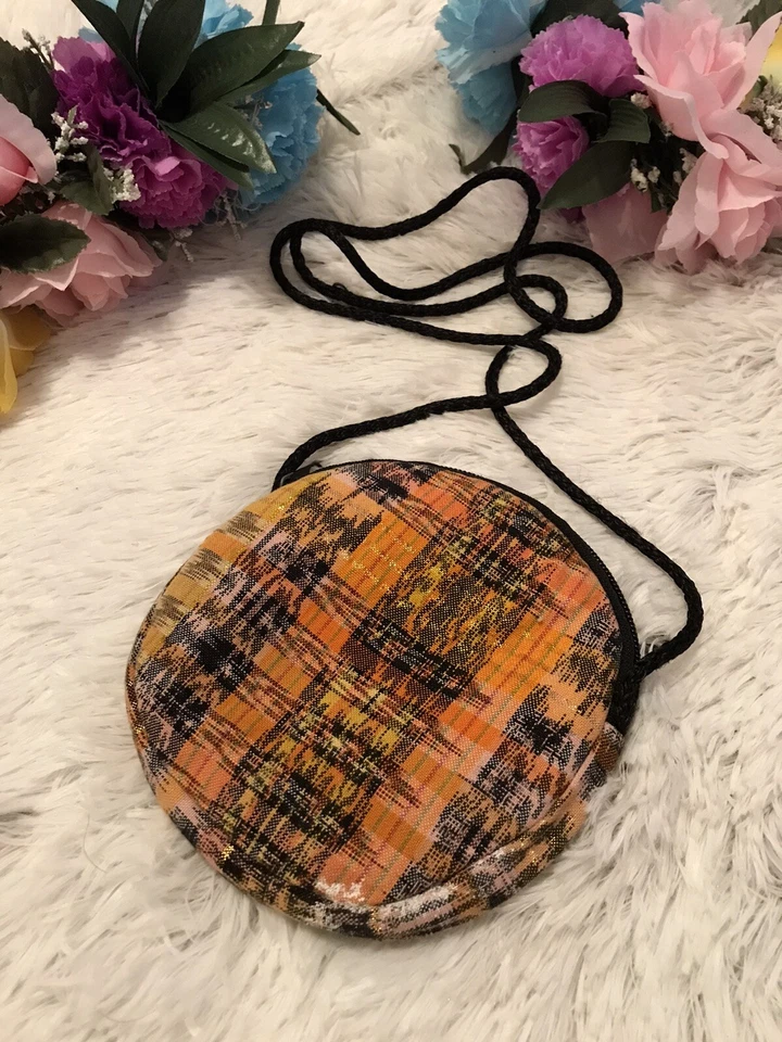 Bandolera Cartera Bolso de Mano NEGRO Coral Rosa Floral Flores Redondo Bonito Foto 3 de 4