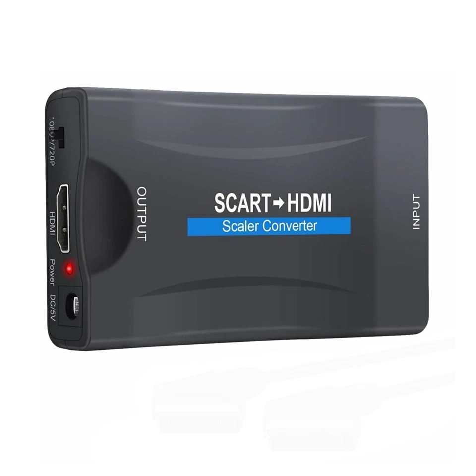 Scart zu auf HDMI Adapter Konverter Wandler AV Scaler Converter 1080P HD TV NEU - Bild 3 von 4
