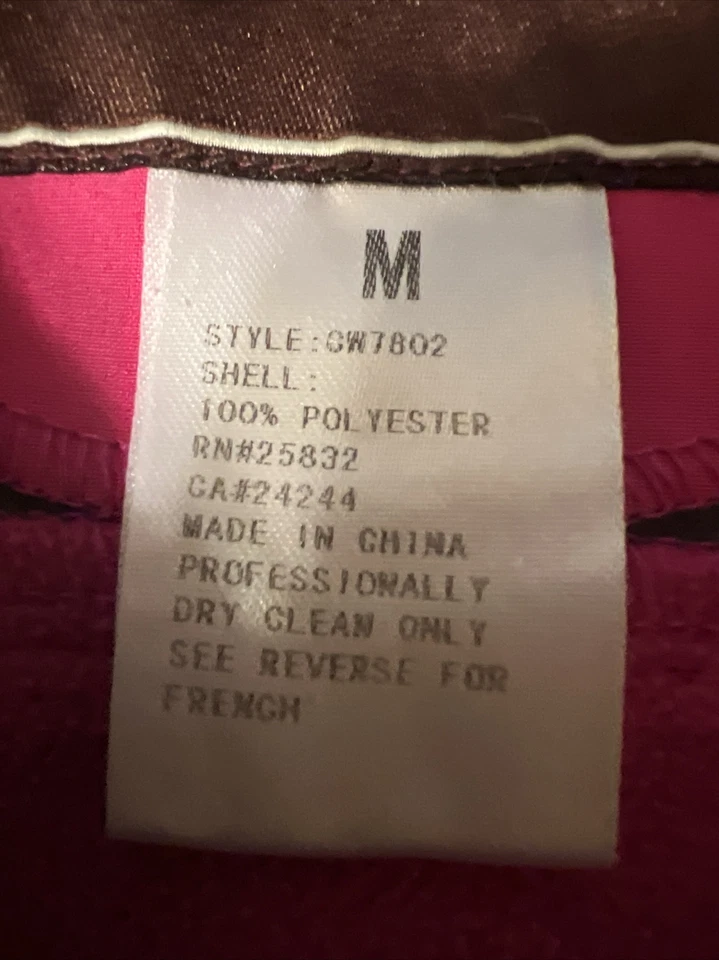 Cripple Creek Ranchwear Jacket Pink/Black Full Zip Medium Color Block - Image 3 of 4