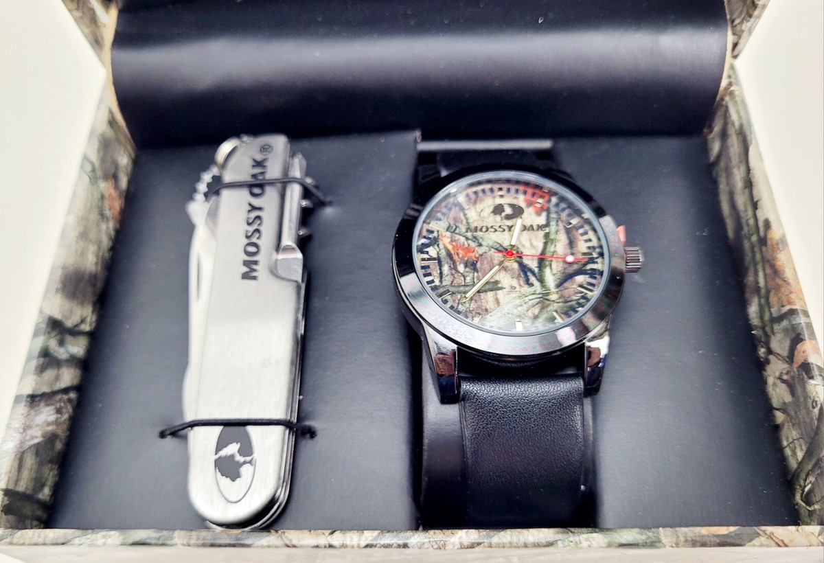 MOSSY OAK Gift Set Graphic Watch Multi Purpose Pocket Knife MOW089