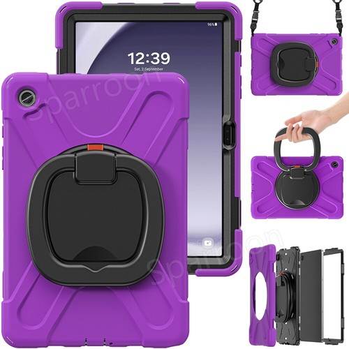Strap Case For Samsung Galaxy Tab S9 FE S9 S8 S7 A9 A8 A7 Stand Shockproof Cover - Picture 88 of 243