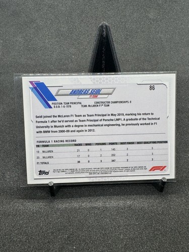 2021 Topps Chrom Andreas Seidl Raywave - Bild 2 von 2