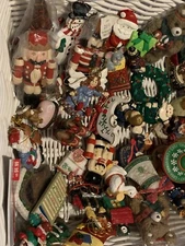 Lot of 35 Christmas Tree Ornaments Ceramic Colorful Different Brands