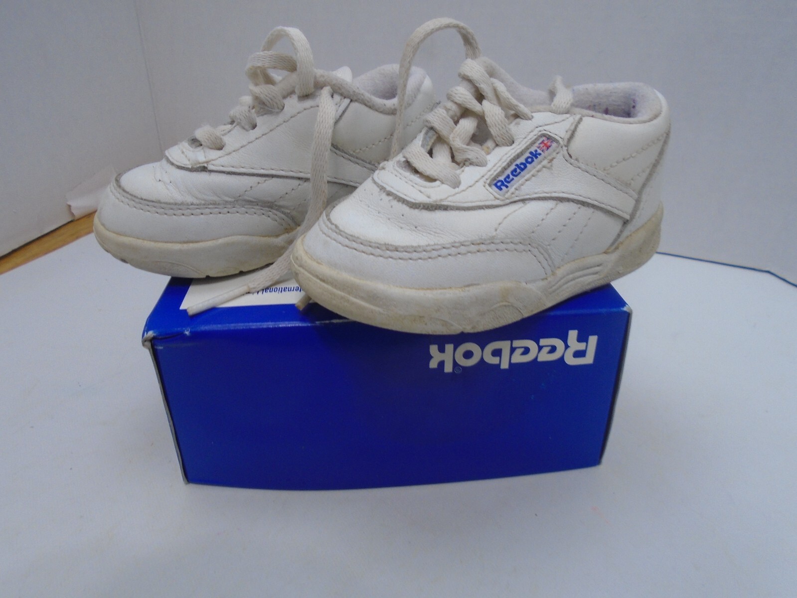 VTG Toddler Kids Reebok White Tennis Shoes Sneakers Sz 4 1993 603SDC  86-7741 | eBay