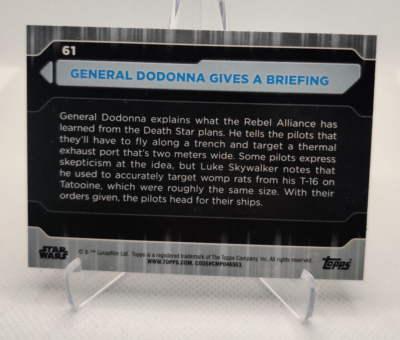 2021 Topps Star Wars Battle Plans General Dodonna Gives a Briefing