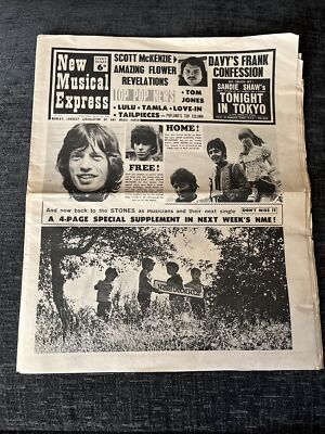 NME Magazine 5 Aug 1967 Scott McKenzie Tom Jones Motown Monkees see Contents