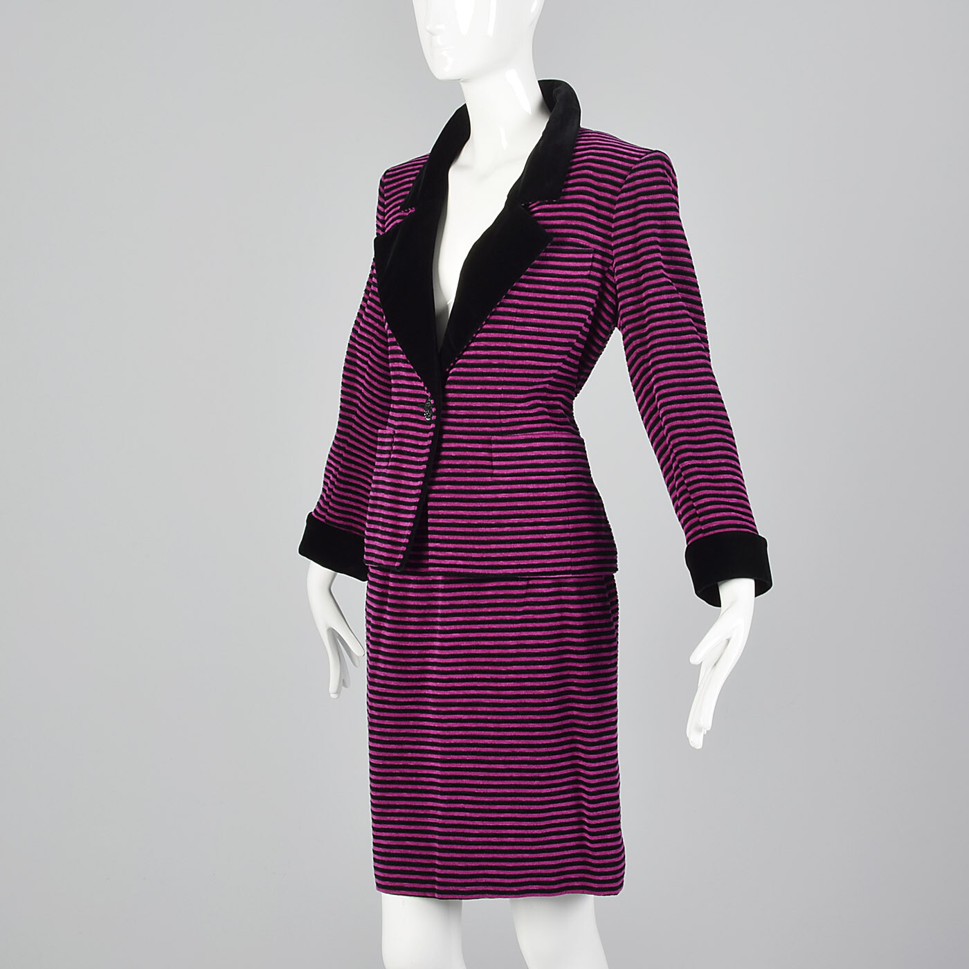 Yves Saint Laurent Rive gonna sinistra tuta designer gonna a matita separata anni '90