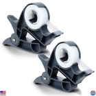 Gift Wrapping Tool with Clamps & Tape Dispenser - Slate Grey, Easy Use