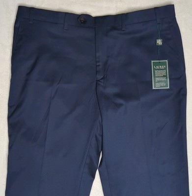 Lauren Ralph Lauren Total Comfort Men s Dress Pants Edgewood Navy Blue Sz 38x30