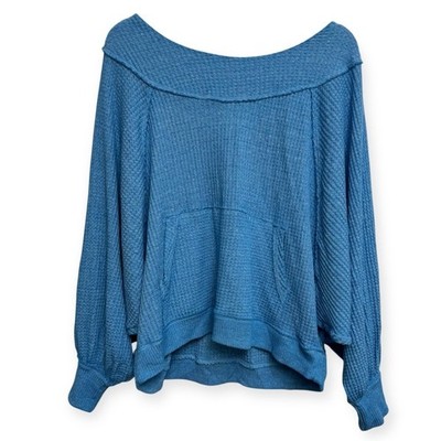 Free People Westend Thermal Oversized Knit Top Women's Small Boho Loungewear