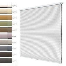 No Drill Cellular Shades for Indoor Window, Cordless No Tool Honecomb Blinds ...