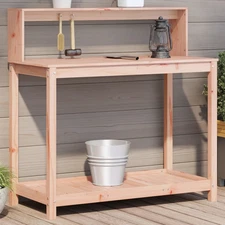 Potting Table Natural Wood Solid Douglas Wood Medium