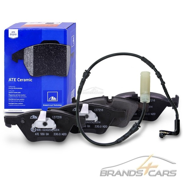 ATE Ceramic BremsbelÄGe +Warnkontakt Satz Vorne FÜR BMW 3-ER E90 E91 E92 E93-image