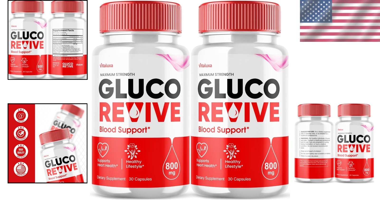 Gluco Revive Capsules - 120 Count  Balance Support for Digestive Health thumbnail 2
