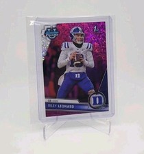 RILEY LEONARD 2023 Bowman U 1st Chrome 7/150 Pink Diamonds Refractor Rookie DUKE