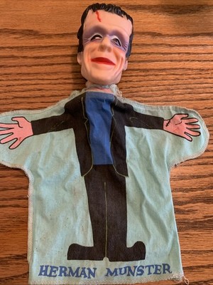 VINTAGE 1964 THE MUNSTERS HERMAN MUNSTER HAND PUPPET KAYRO-VUE | eBay