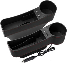 Car Seat Gap Organizer with 2 USB Charging Ports - 2 Pack