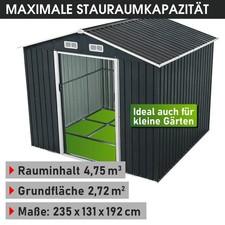 BRAST Gerätehaus Geräteschuppen Metall | viele Größen | Pultdach oder Satteldach