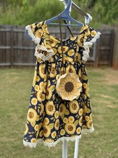 Girls' Yellow Floral Dress Size 7 122 
