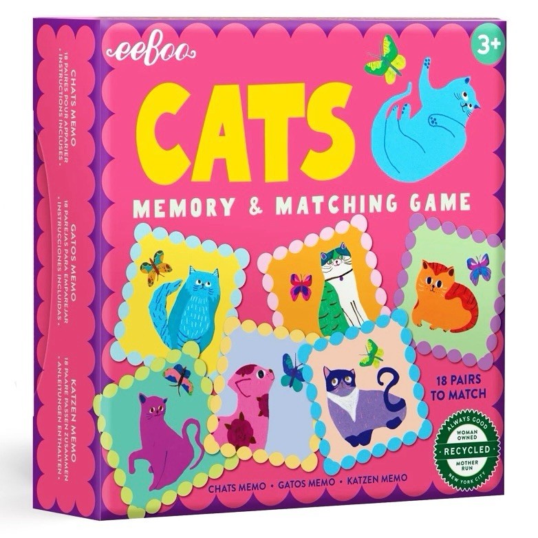eeBoo CATS Memory & Matching Game Educational Kids Game Kitty Cat Toddler Age 3+