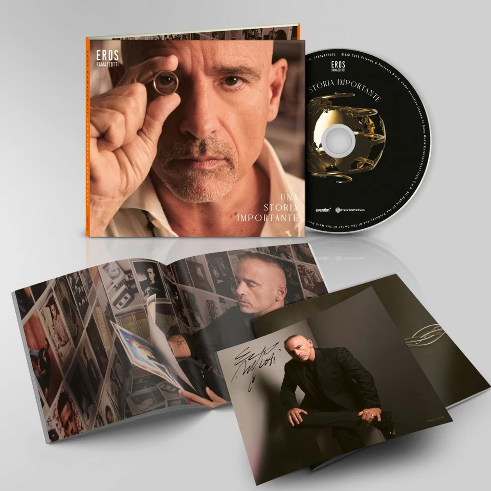 EROS RAMAZZOTTI - UNA STORIA IMPORTANTE Deluxe CD AUTOGRAFATO NUOVO SIGILLATO - Immagine 2 di 3