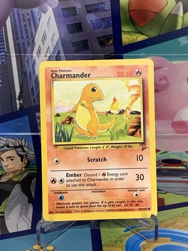 CHARMANDER 69/120 - Base Set 2 Vintage 1999 Pokemon Card - Unlimited LP 🔥🔥🔥