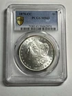 1878 CC Morgan Silver Dollar PCGS MS63 Blast White Better Date CC