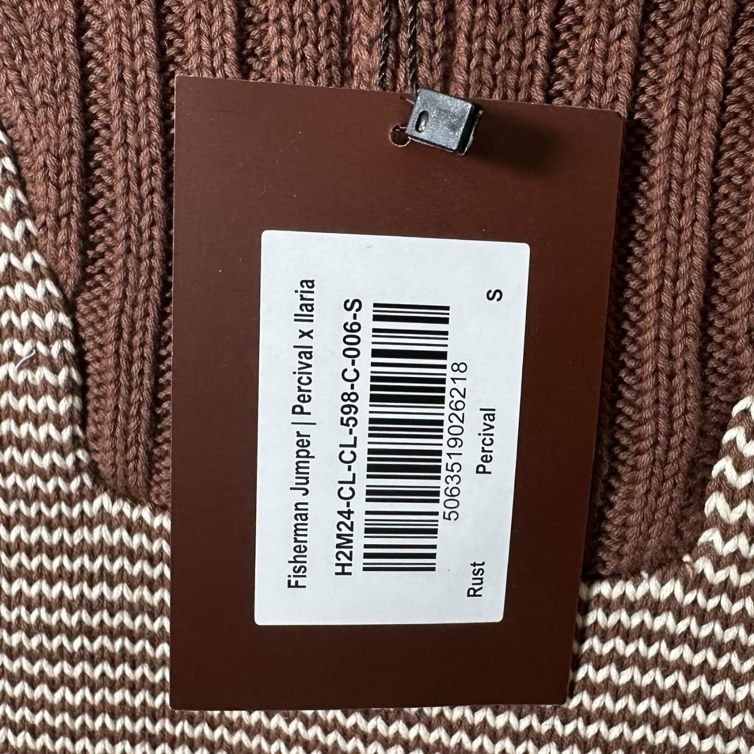 Percival x Ilaria Jumper Mens Small Fisherman Quarter Zip Pullover BNWT RRP £159 image 8