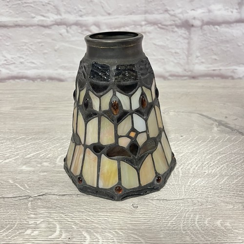 Small Tiffany Style Stained Glass Lamp Shade (5.75”x5”) - Picture 2 of 14