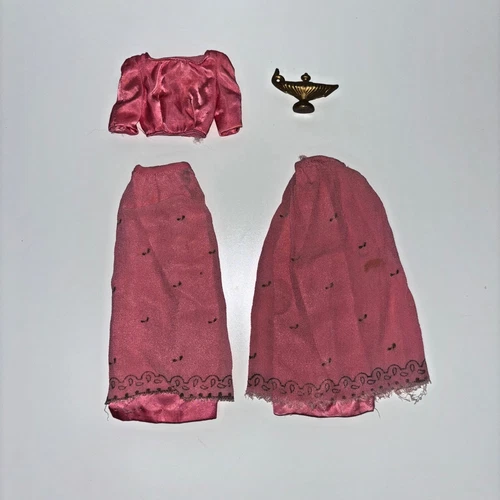 Vintage Barbie #0874 Barbie in Arabia Top 2 Skirts & Genie Lamp Partial Set TLC