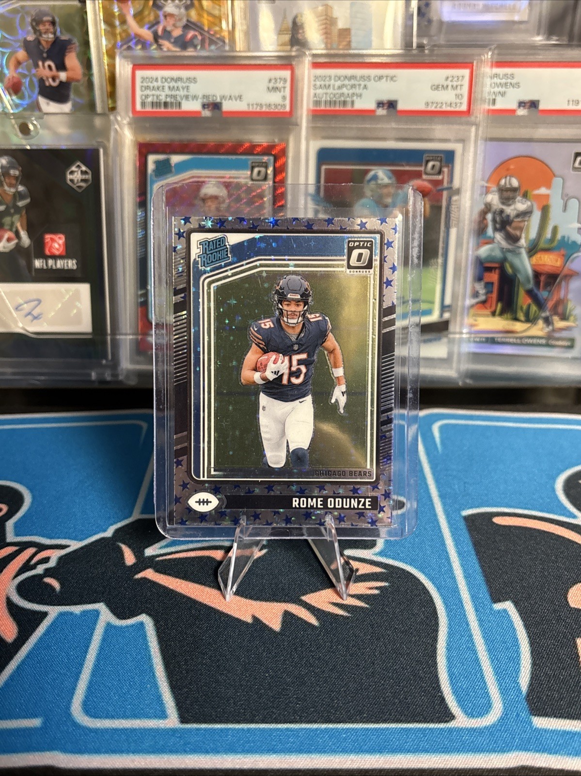 2024 Panini Donruss Optic Football Rome Odunze #286 RC Rookie Blue Stars Bears