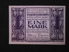 Emergency money 1921, 1 Mark.  The Abdinkhof Church in Paderborn uncirculated/9