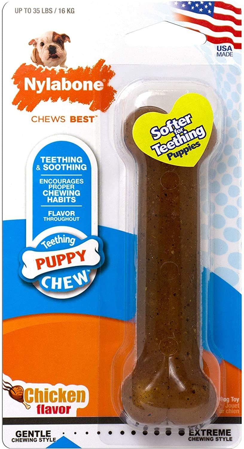 Nylabone Just for Puppies Wolf Chicken Flavored Bone Teethin