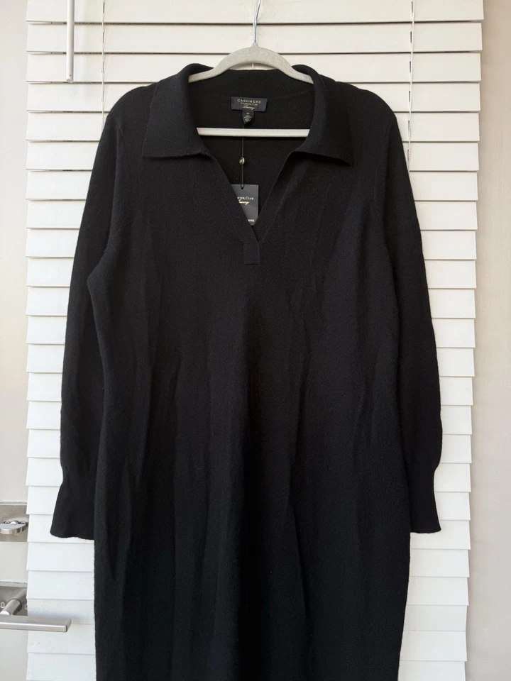 Charter Club Cashmere Midi Sweater Dress Harvest Bloom Classic XL NWT no belt - Image 4 of 4