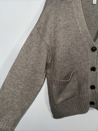 The Drop Women's Brigitte Chunky Button-Front Pocket Ribbed Cardigan Medium - Picture 4 of 6