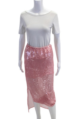 Corey Lynn Calter Womens Straight Pencil Skirt Pink 100% Polyester Size XS