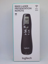 New Logitech Wireless Presenter R800 PowerPoint Clicker with Green Laser Black 