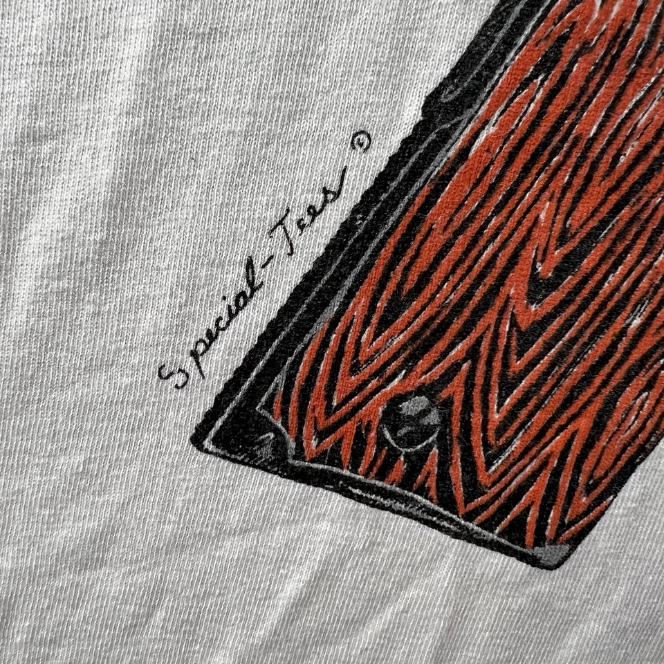 Camisa De Colección New York It Aint Kansas Para Hombres XL Blanca Puntada Única Años 90 Pistola Foto 4 de 4