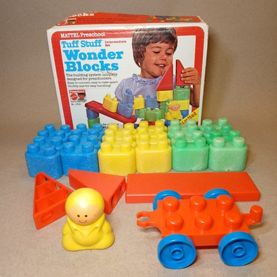 #ad #ad 1979 Mattel Preschool Tuff Stuff Wonder Blocks Complete 29 Pieces Set 1316 $22.99